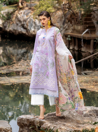 Roheenaz | Dahlia Embroidered Lawn 24 | Iris - Ladies Clothes 