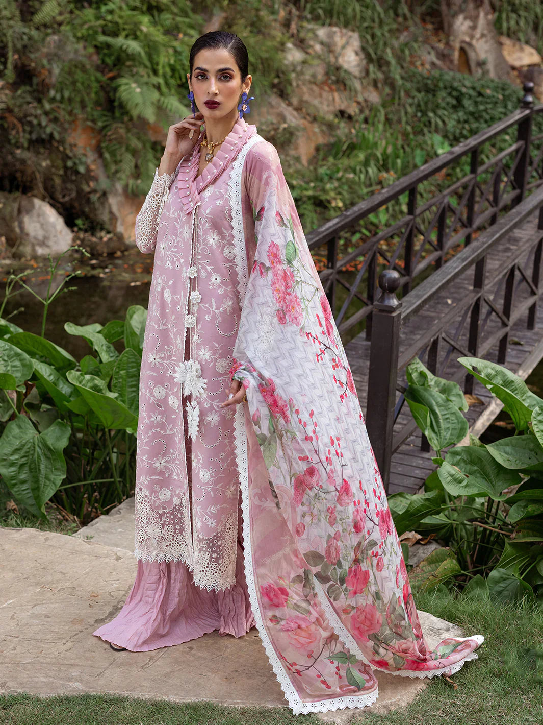 Roheenaz | Dahlia Embroidered Lawn 24 | Lily