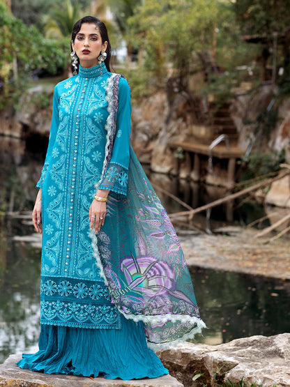 Roheenaz | Dahlia Embroidered Lawn 24 | Delphinium - Ladies Clothes 