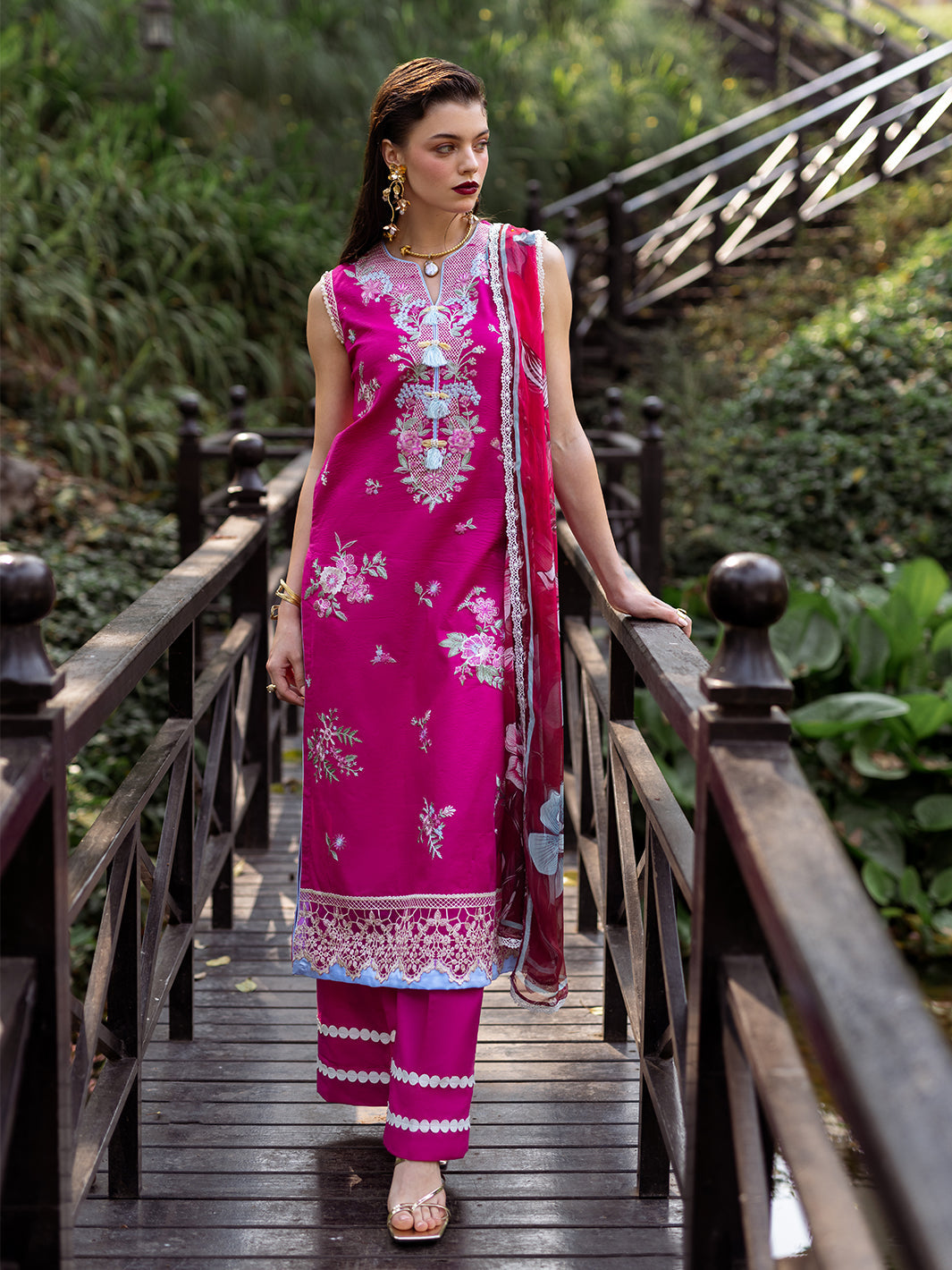 Roheenaz | Dahlia Embroidered Lawn 24 | Camellia