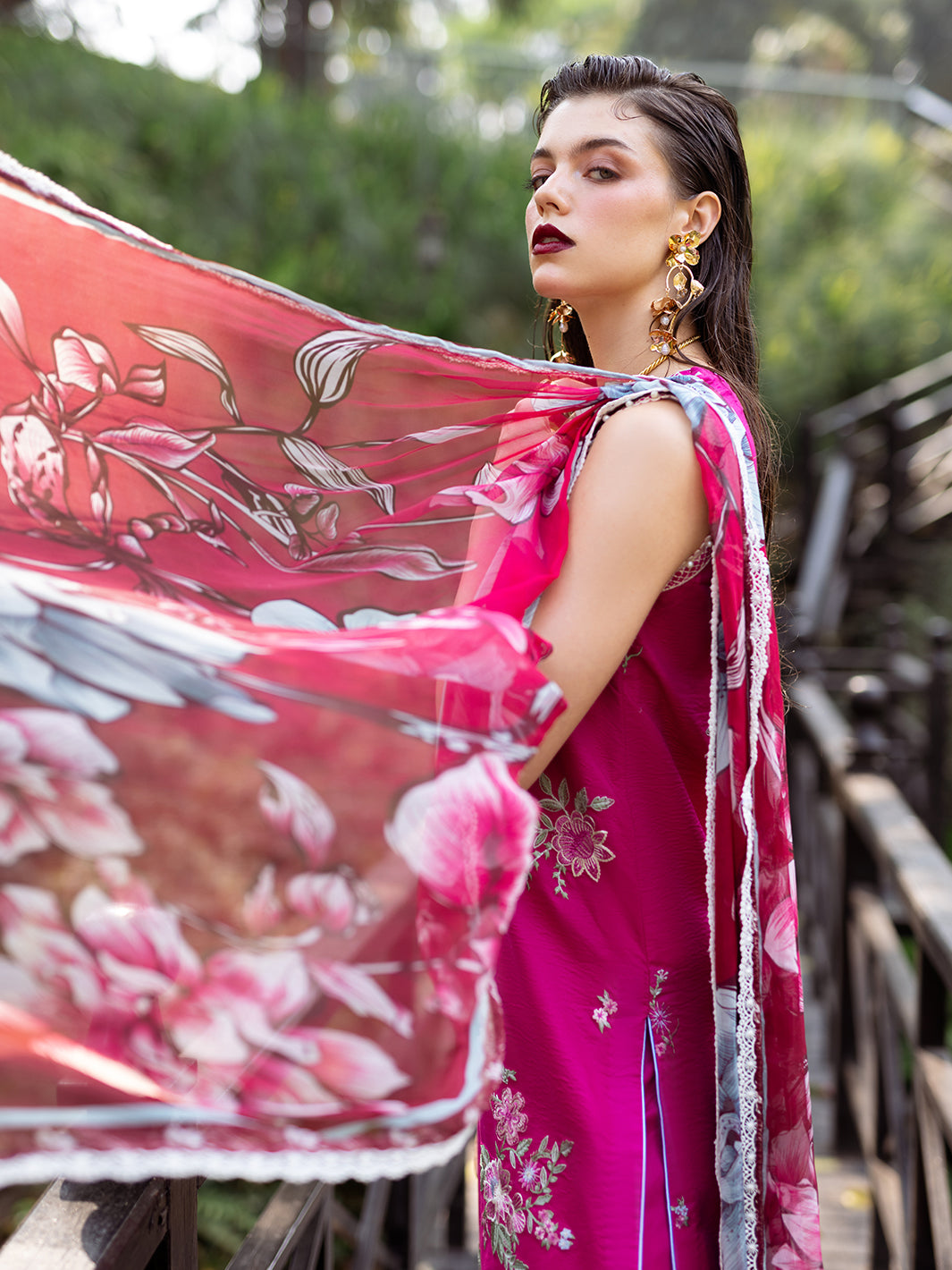 Roheenaz | Dahlia Embroidered Lawn 24 | Camellia