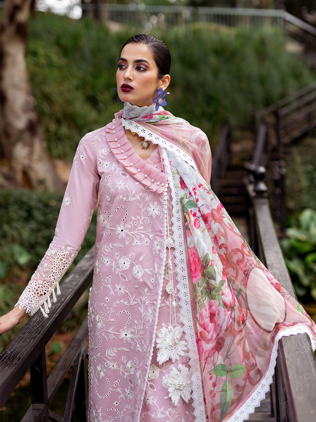Roheenaz | Dahlia Embroidered Lawn 24 | Lily - Ladies Clothes 