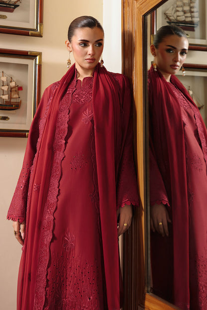 Afsanah | Rosa Essential | AL-308 - Luxury Dress - available at Maria Faisal in UK and USA.