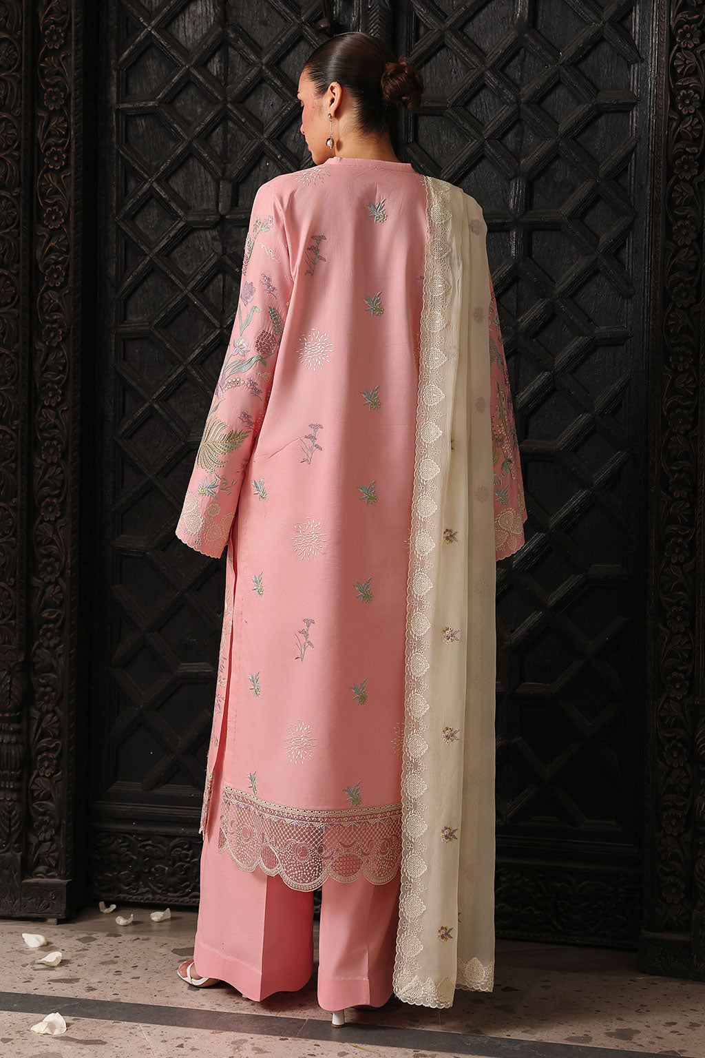 Afsanah | Rosa Essential | AL-306 - Luxury Dress - available at Maria Faisal in UK and USA.