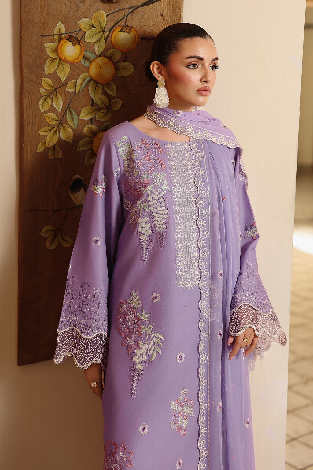 Afsanah | Rosa Essential | AL-310 - Luxury Dress - available at Maria Faisal in UK and USA.