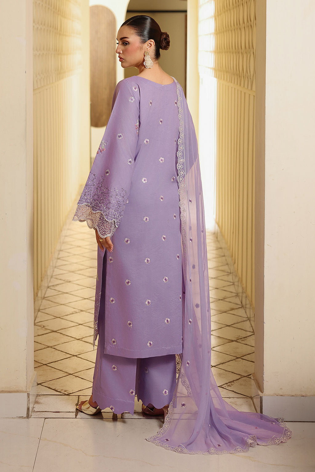 Afsanah | Rosa Essential | AL-310 - Luxury Dress - available at Maria Faisal in UK and USA.