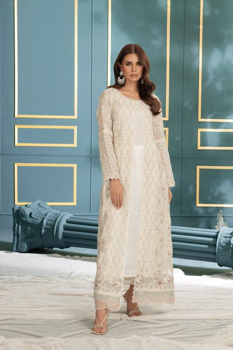 Panache | Pret | Roseate Elegance (Off White) by Maria Faisal - Registered Vendor of : Panache By Mona - type : Ladies Clothes - 100% original wedding dresses