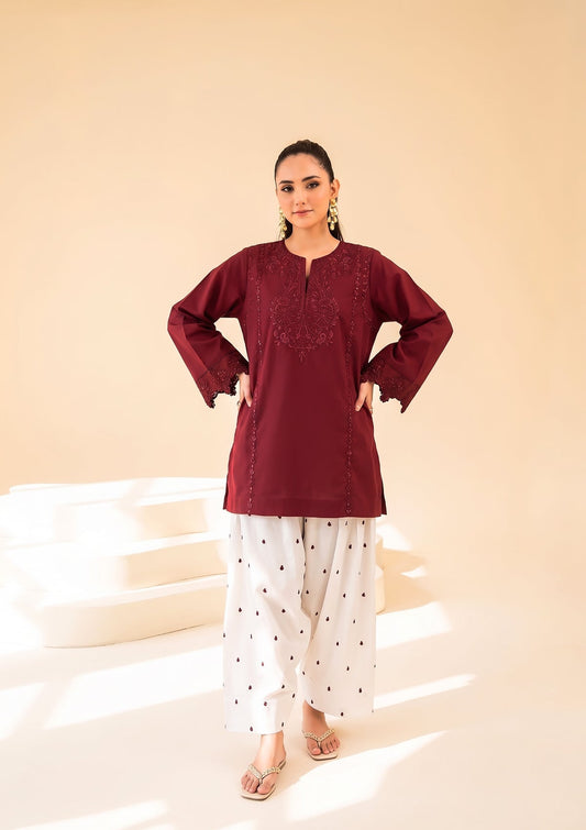 Faiza Faisal | FNF Cords Edit | RUBY FUSION - Casual Dress - available at Maria Faisal in UK and USA.
