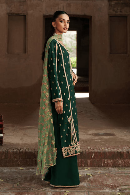 Saad Shaikh | Zaria Festive Pret 25 | EMERALD - Formal Dress - available at Maria Faisal in UK and USA.