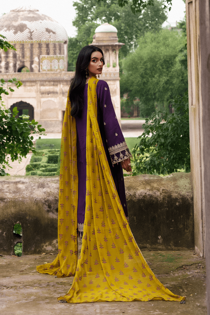 Saad Shaikh | Zaria Festive Pret 25 | RAVEN - Formal Dress - available at Maria Faisal in UK and USA.