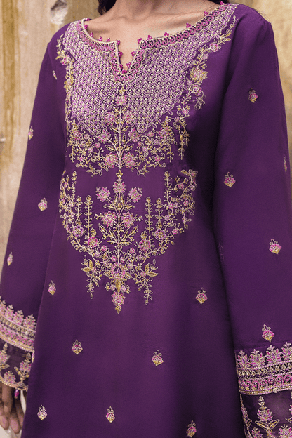 Saad Shaikh | Zaria Festive Pret 25 | RAVEN - Formal Dress - available at Maria Faisal in UK and USA.