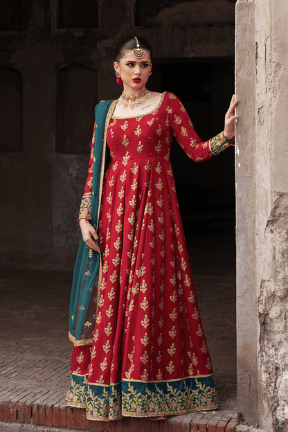 Saad Shaikh | Zaria Festive Pret 25 | SCARLET - Formal Dress - available at Maria Faisal in UK and USA.