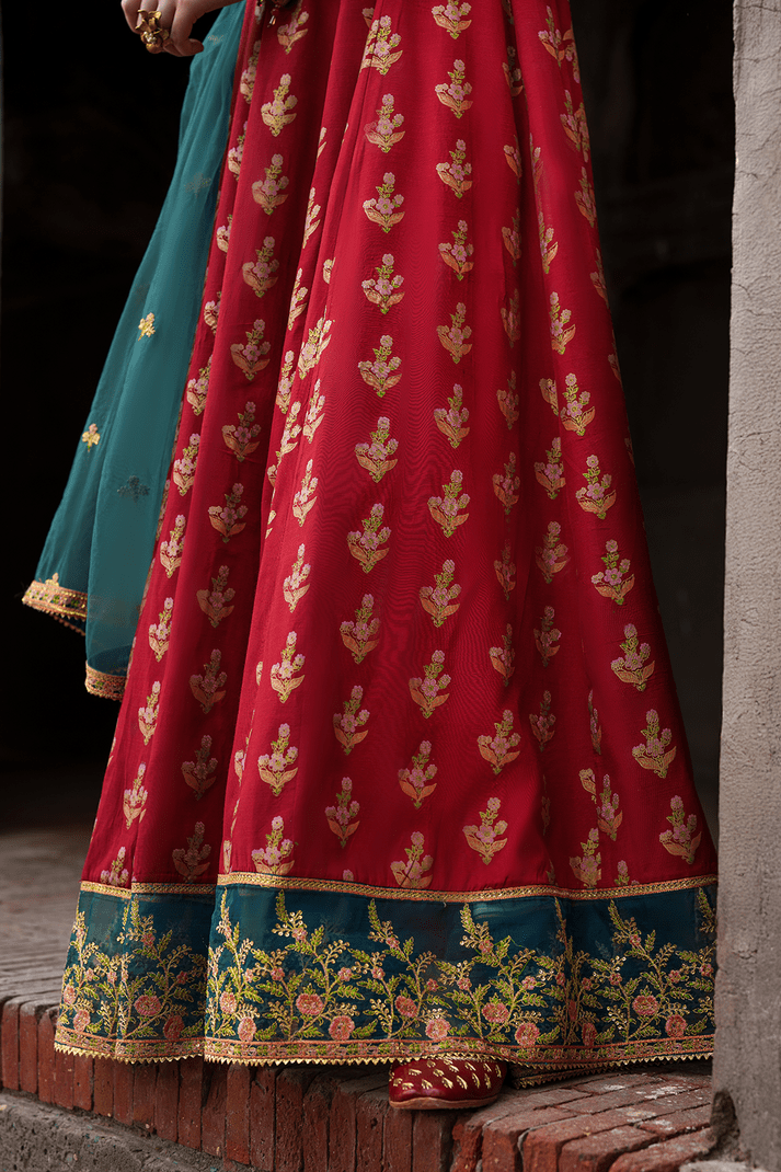 Saad Shaikh | Zaria Festive Pret 25 | SCARLET - Formal Dress - available at Maria Faisal in UK and USA.
