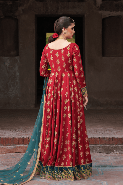 Saad Shaikh | Zaria Festive Pret 25 | SCARLET - Formal Dress - available at Maria Faisal in UK and USA.