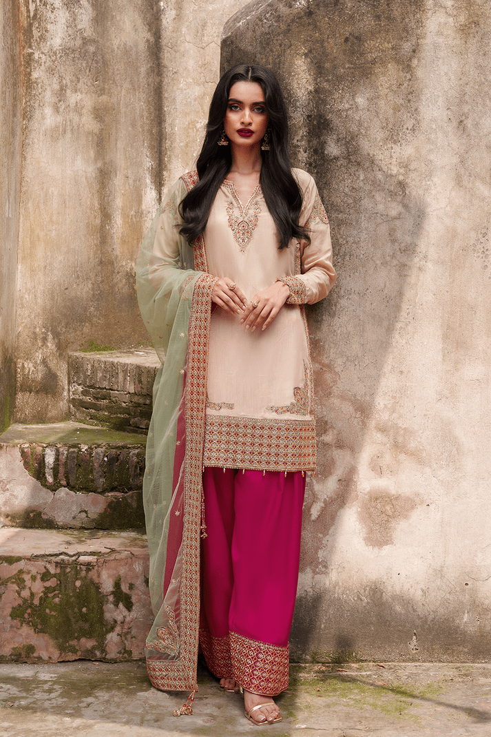 Saad Shaikh | Zaria Festive Pret 25 | SIERRA - Formal Dress - available at Maria Faisal in UK and USA.