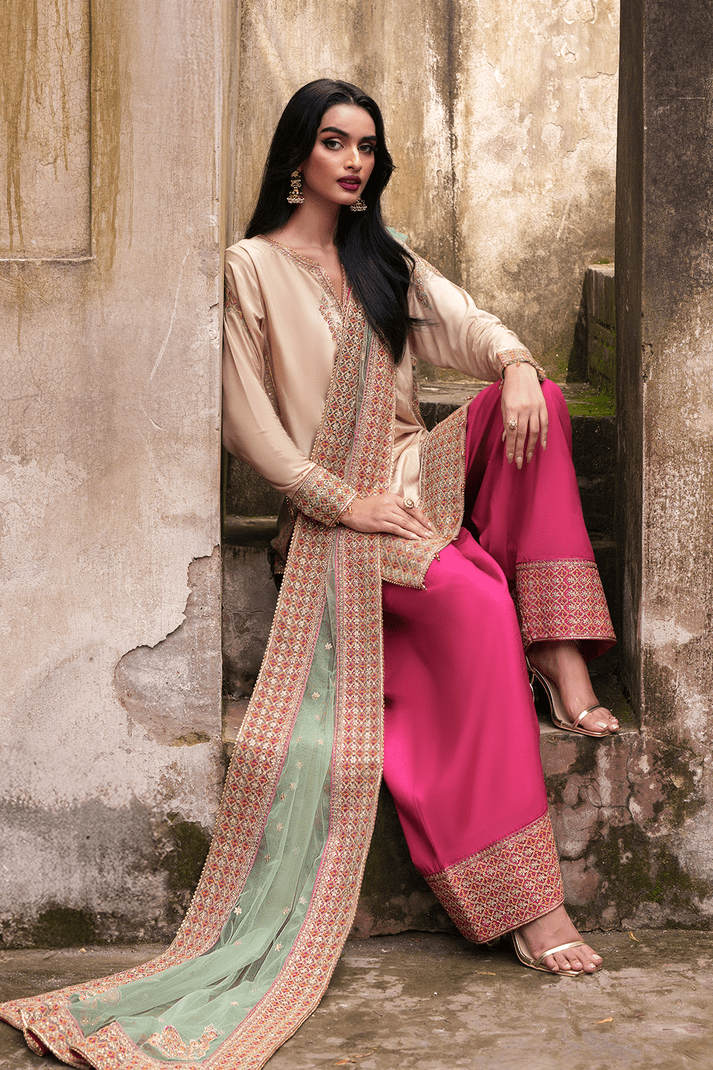 Saad Shaikh | Zaria Festive Pret 25 | SIERRA - Formal Dress - available at Maria Faisal in UK and USA.