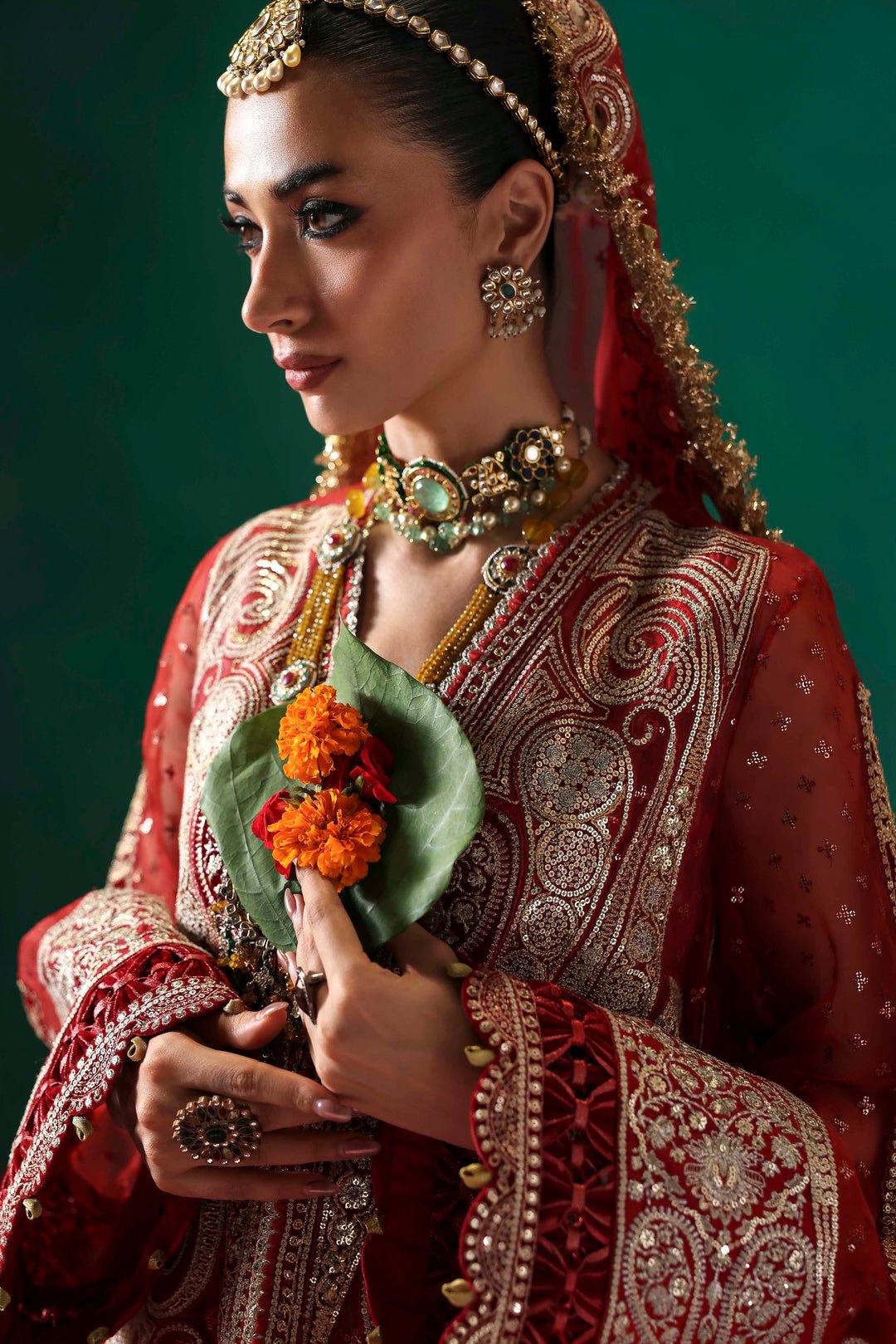 Sable Vogue | Festive 25 | FC - 02 - 25 - is Red dress from Sable Vogue - Ladies Clothes - Maria Faisal