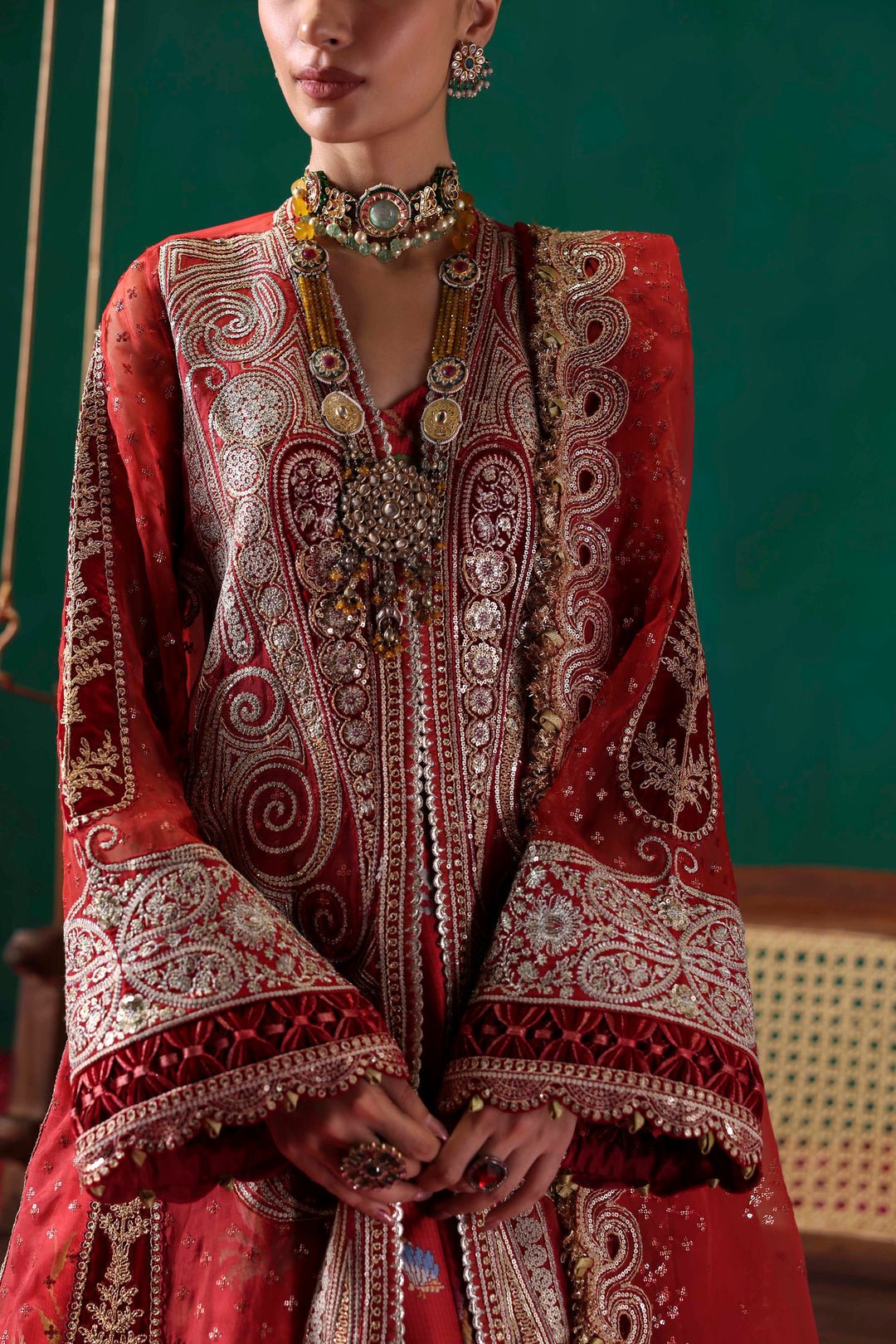 Sable Vogue | Festive 25 | FC - 02 - 25 - is Red dress from Sable Vogue - Ladies Clothes - Maria Faisal