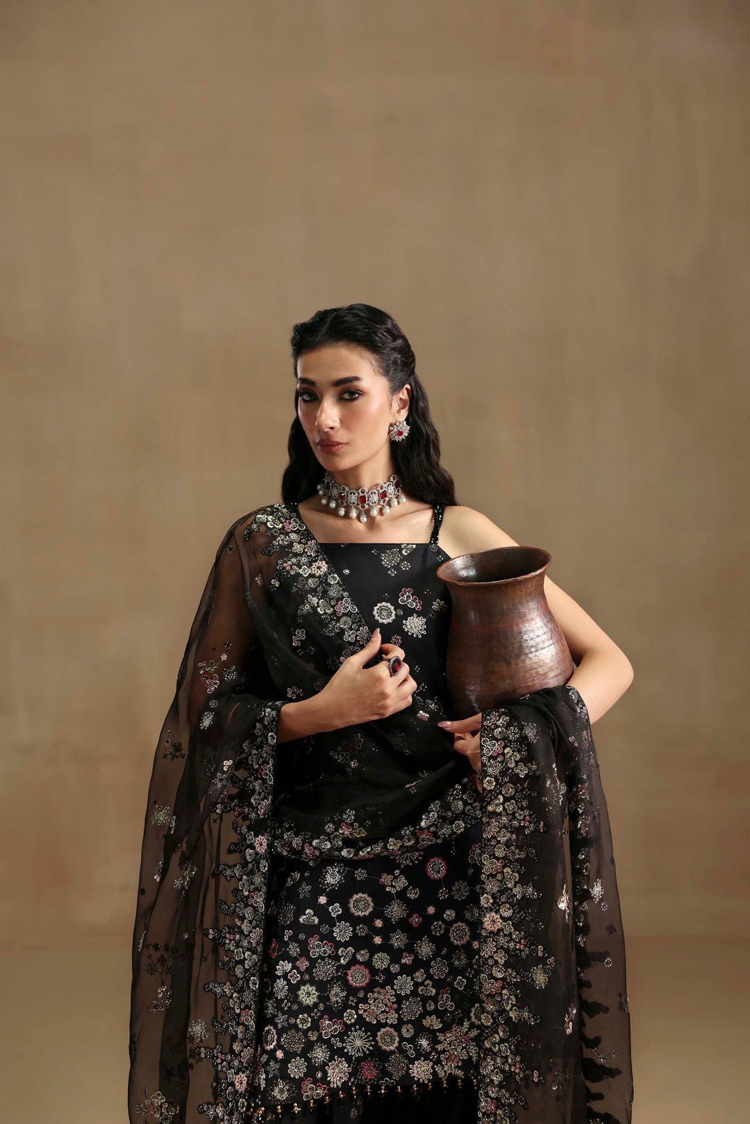 Sable Vogue | Festive 25 | FC - 03 - 25 - B - is Black dress from Sable Vogue - Ladies Clothes - Maria Faisal