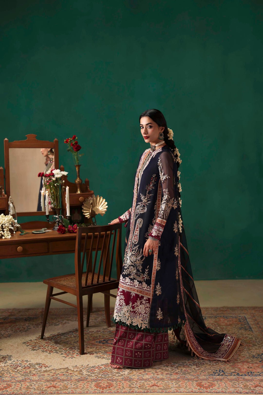 Sable Vogue | Festive 25 | FC - 05 - 25 - is Navy Blue dress from Sable Vogue - Ladies Clothes - Maria Faisal