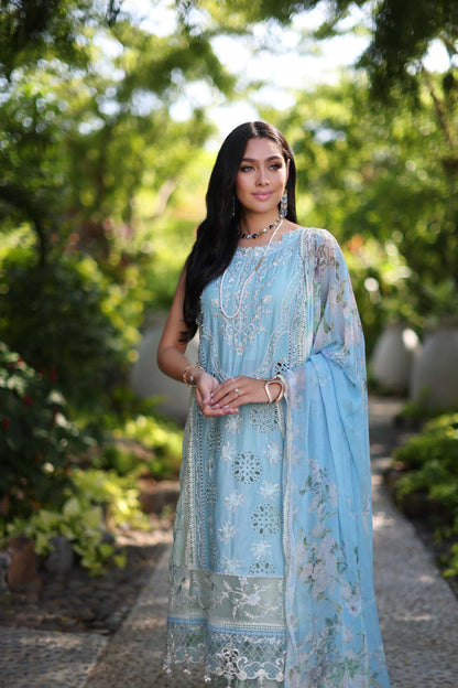 Noor by Saadia Asad | Luxury Chikankari Lawn24 | D2-A Geroze - Ladies Clothes - Maria Faisal