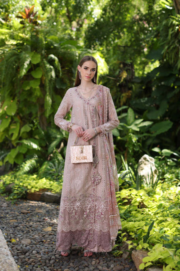 Noor by Saadia Asad | Luxury Chikankari Lawn24 | D3-A Mink Schifli