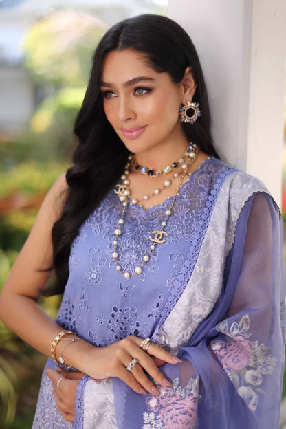 Noor by Saadia Asad | Luxury Chikankari Lawn24 | D9-B Purple - Ladies Clothes - Maria Faisal