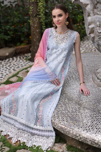 Noor by Saadia Asad | Luxury Chikankari Lawn24 | D7-A Multi Tkm - Ladies Clothes - Maria Faisal