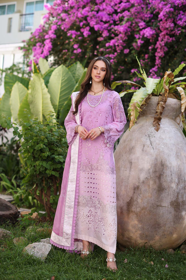 Noor by Saadia Asad | Luxury Chikankari Lawn24 | D9-A Pink - Ladies Clothes - Maria Faisal