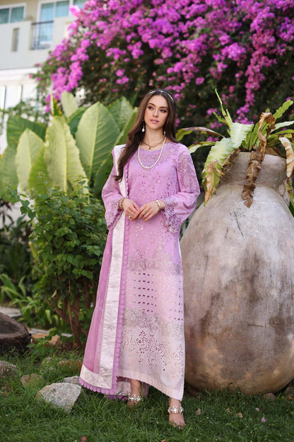 Noor by Saadia Asad | Luxury Chikankari Lawn24 | D9-A Pink - Ladies Clothes - Maria Faisal