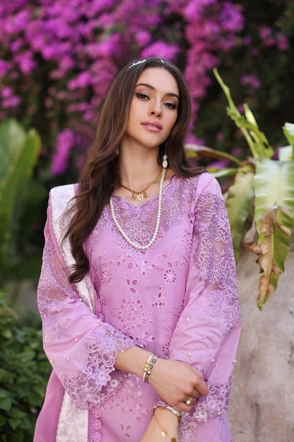 Noor by Saadia Asad | Luxury Chikankari Lawn24 | D9-A Pink - Ladies Clothes - Maria Faisal
