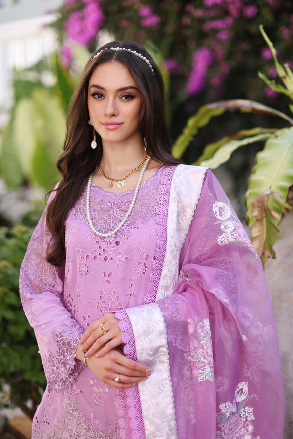 Noor by Saadia Asad | Luxury Chikankari Lawn24 | D9-A Pink - Ladies Clothes - Maria Faisal
