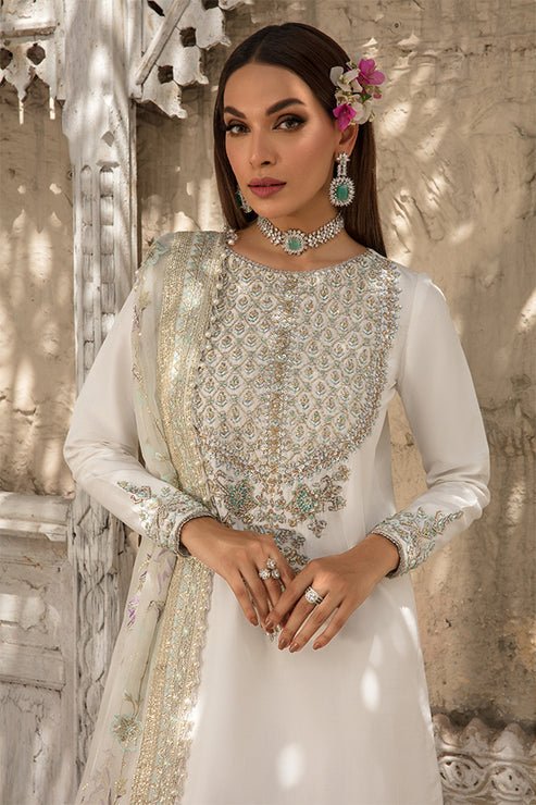 Saffron | Persia Wedding Collection | Pearl White - Maria Faisal