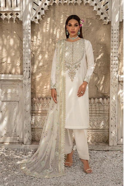 Saffron | Persia Wedding Collection | Pearl White - Maria Faisal