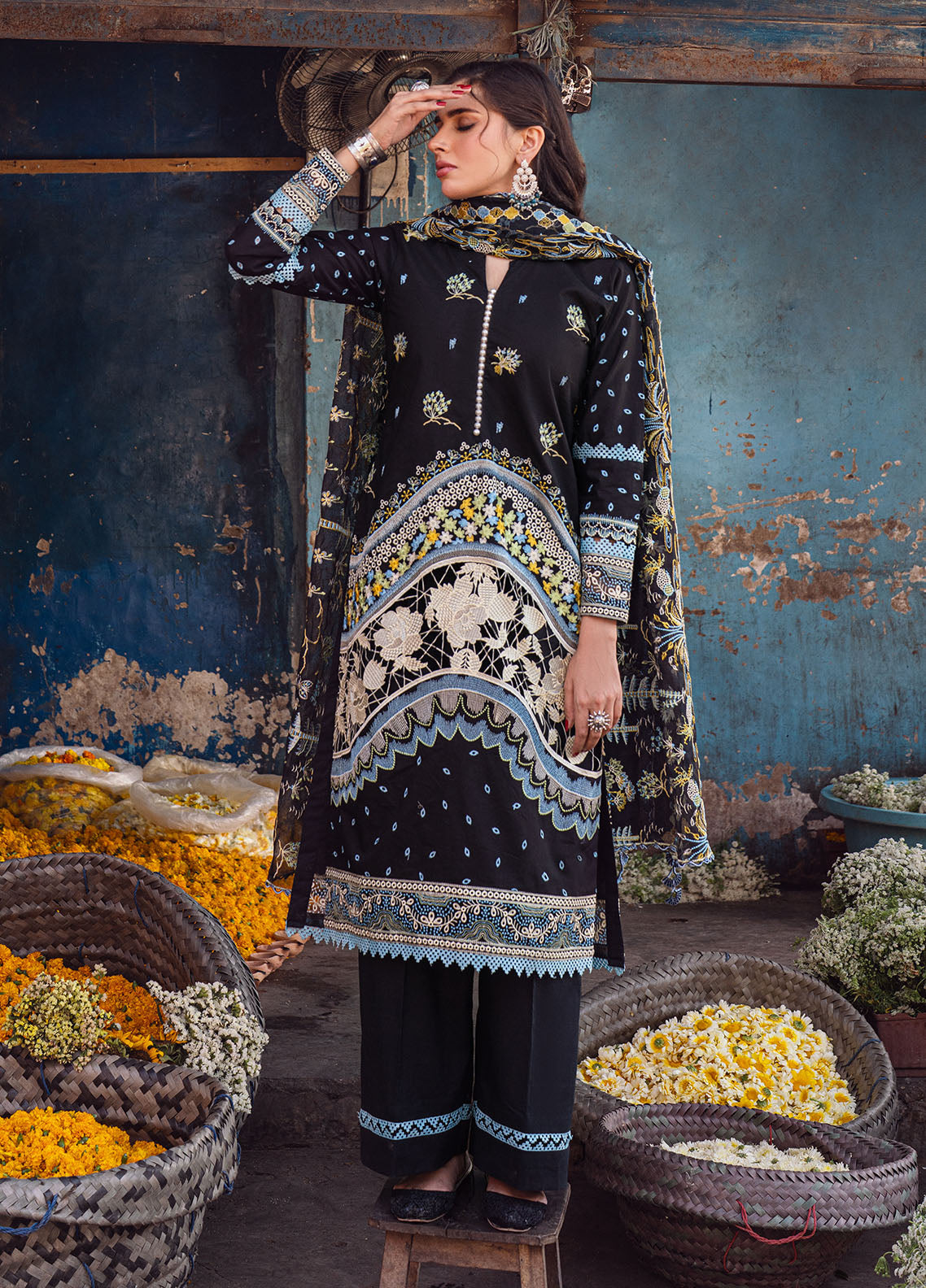 Sahane | Sahakari Chikankari Lawn Edit 24 | Kashish - Ladies Clothes 