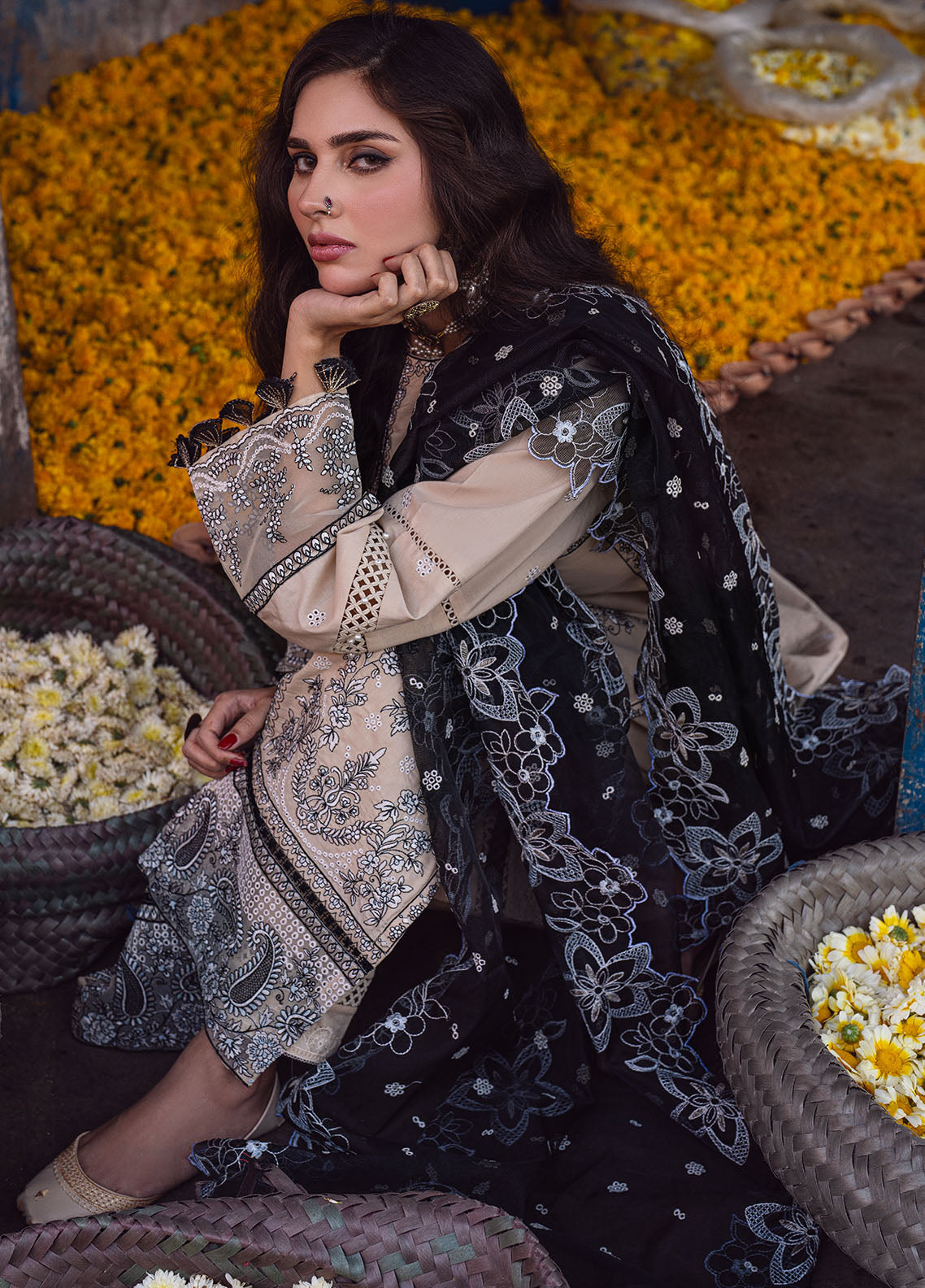 Sahane | Sahakari Chikankari Lawn Edit 24 | Ghazal - Ladies Clothes 