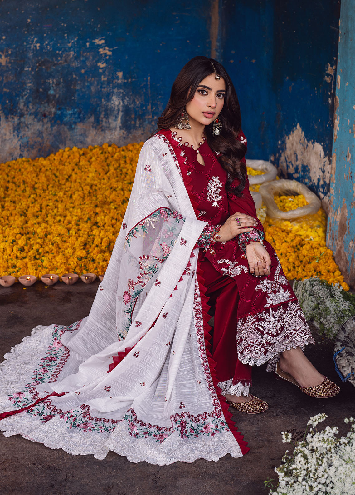 Sahane | Sahakari Chikankari Lawn Edit 24 | Gulaab - Ladies Clothes 