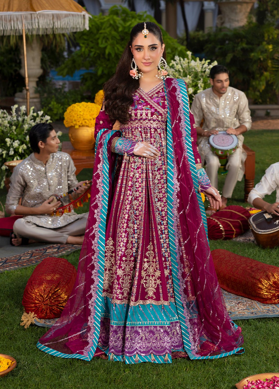 Sahane | Haye Dil Wedding Formals | CT 29002 Song of Joy - is Maroon dress from Sahane - Ladies Clothes - Maria Faisal