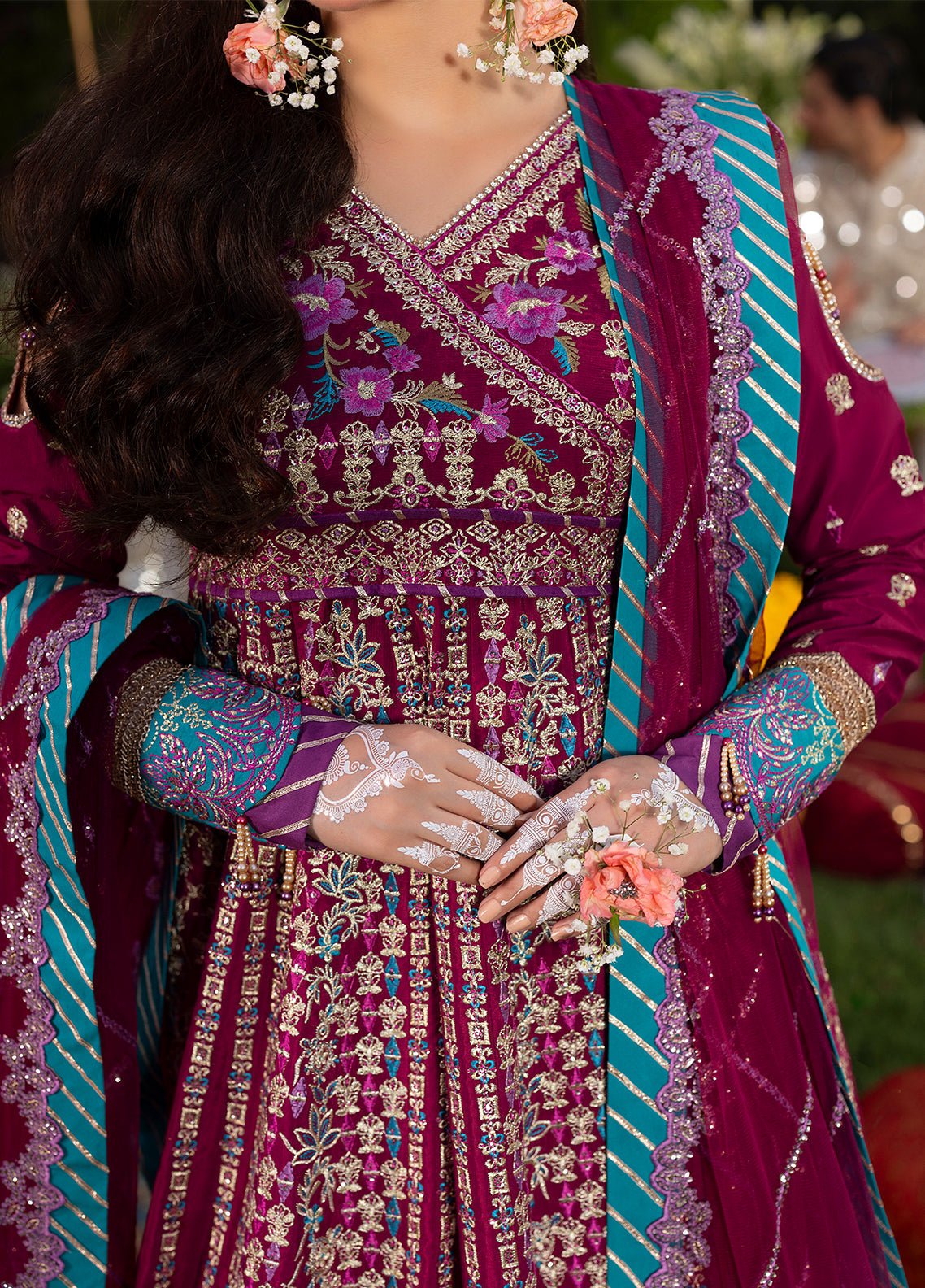 Sahane | Haye Dil Wedding Formals | CT 29002 Song of Joy - is Maroon dress from Sahane - Ladies Clothes - Maria Faisal