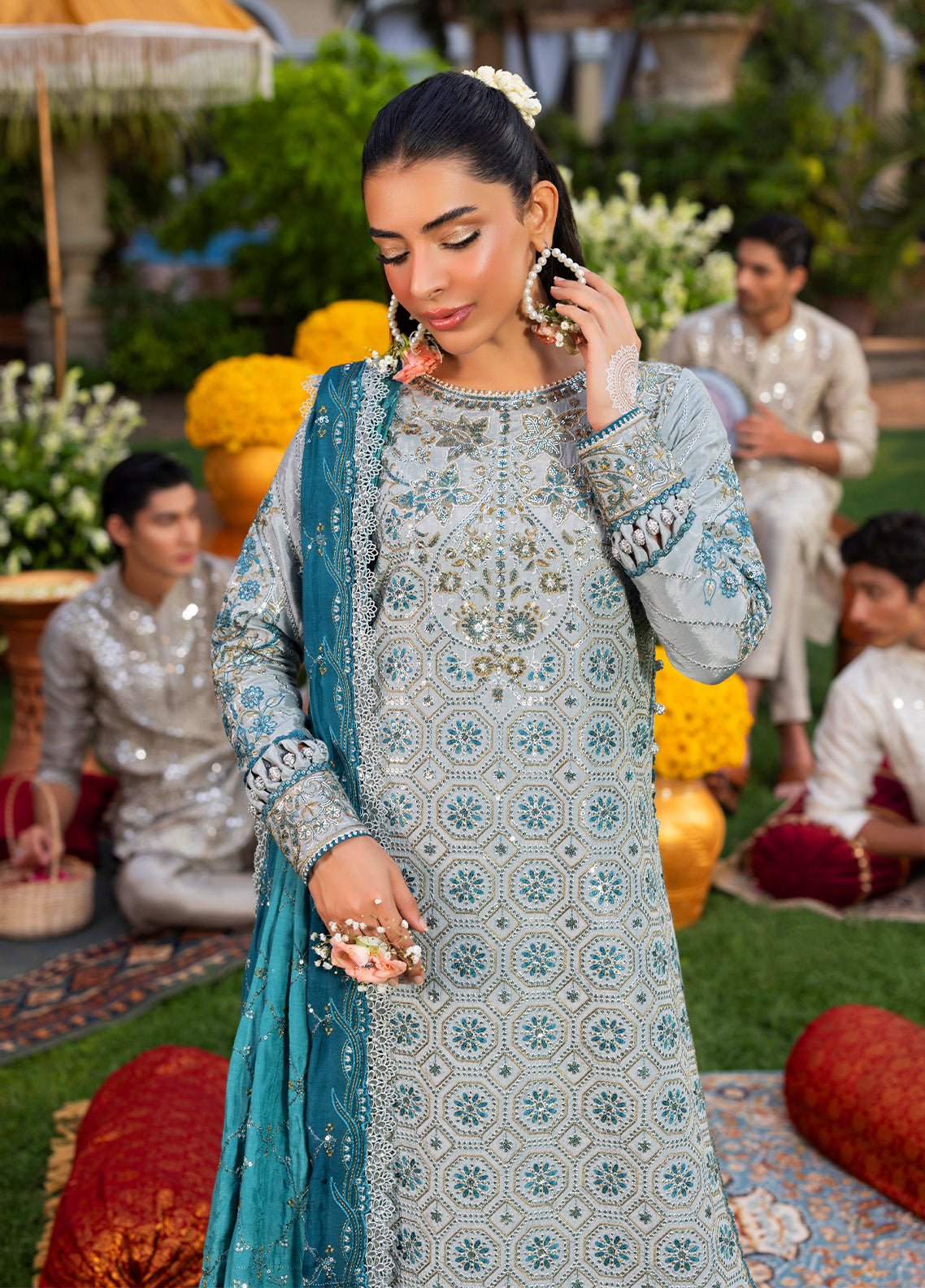 Sahane | Haye Dil Wedding Formals | CT 29003 Glow of Eternity - is Blue dress from Sahane - Ladies Clothes - Maria Faisal