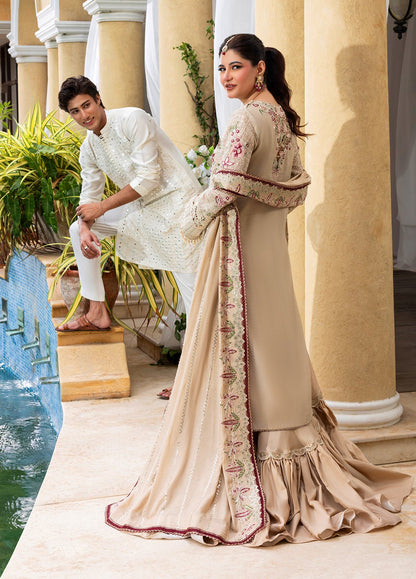 Sahane | Haye Dil Wedding Formals | CT 29004 Veil of Romance - is Beige dress from Sahane - Ladies Clothes - Maria Faisal