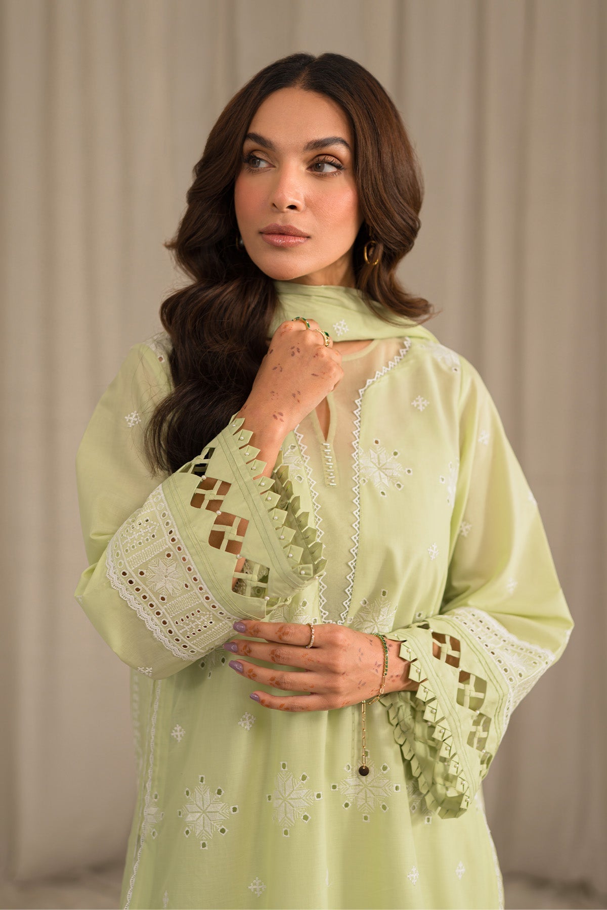 Sahar | Mirage Spring Luxury 24 | Chikankari 3 Piece - Waniyas