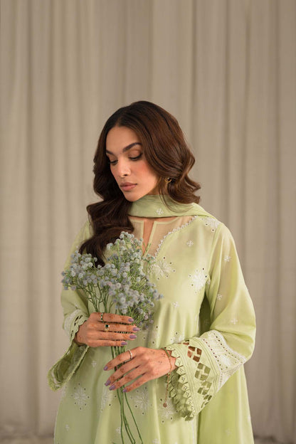 Sahar | Mirage Spring Luxury 24 | Chikankari 3 Piece - Maria Faisal