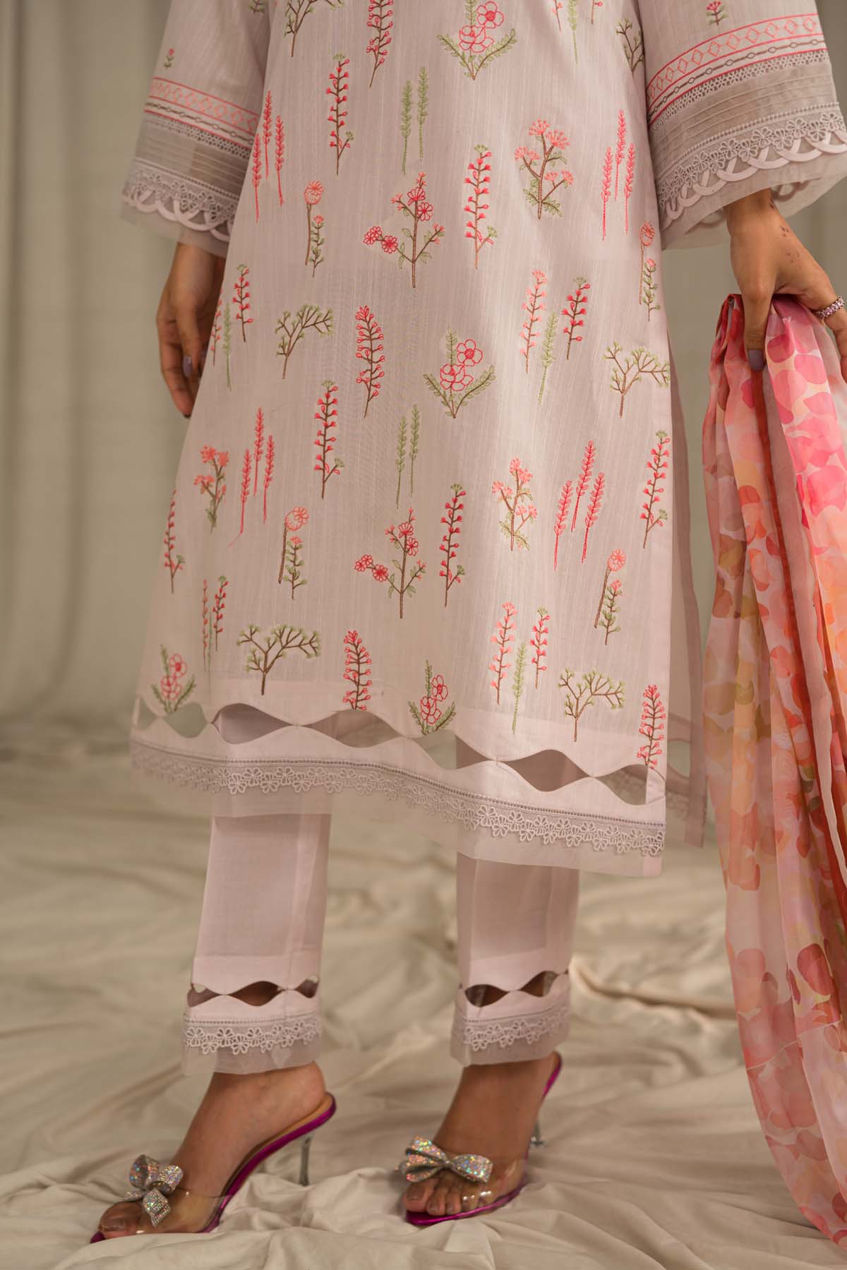 Sahar | Mirage Spring Luxury 24 | Textured Lawn 3 Piece (Embroidered) - Maria Faisal