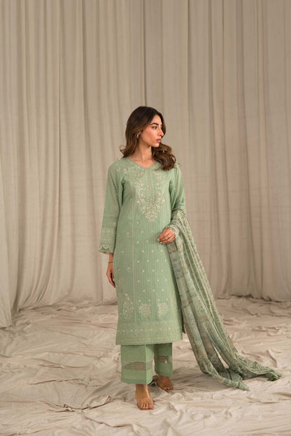 Sahar | Mirage Spring Luxury 24 | Textured Lawn 3 Piece (Embroidered) - Maria Faisal