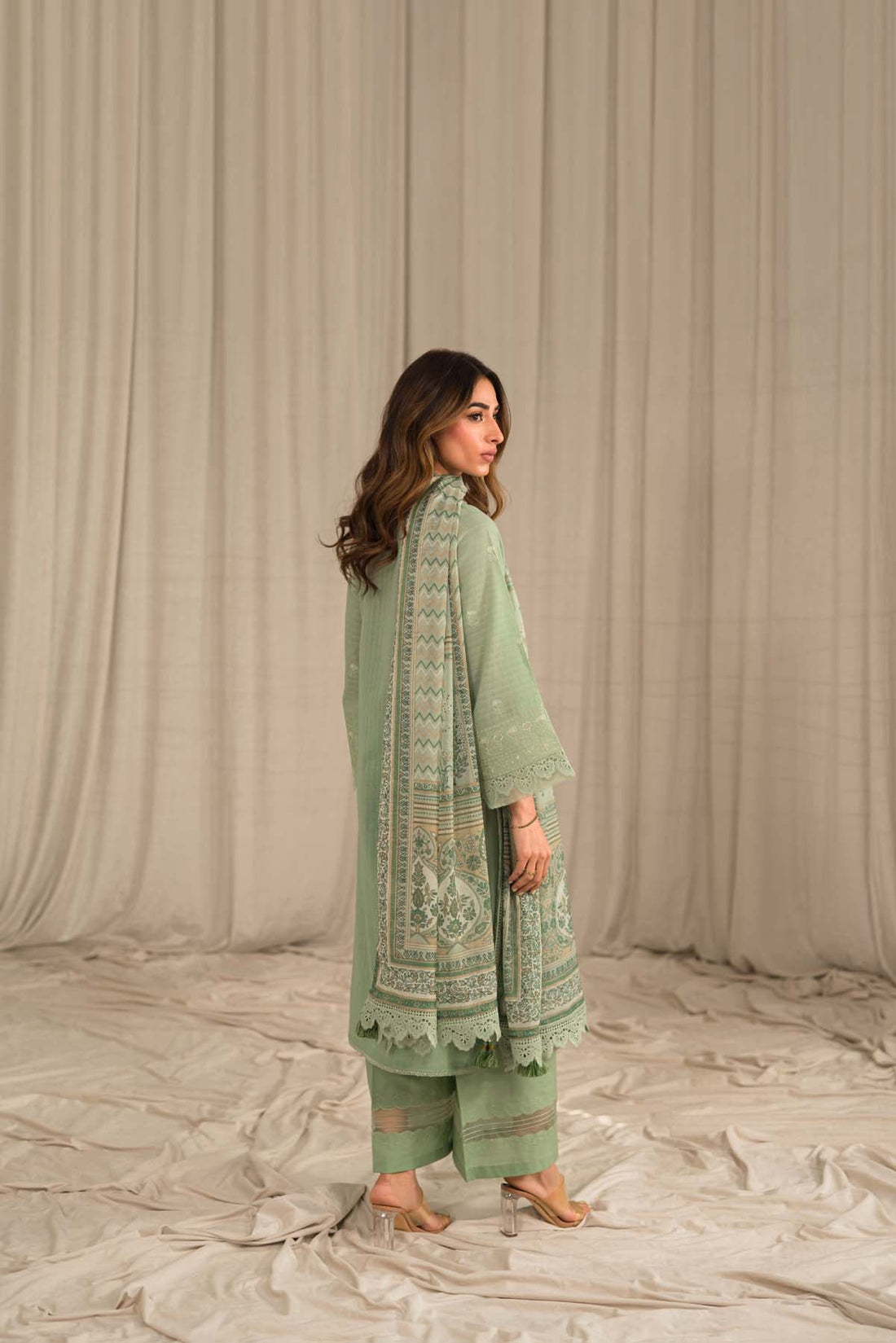 Sahar | Mirage Spring Luxury 24 | Textured Lawn 3 Piece (Embroidered) - Waniyas