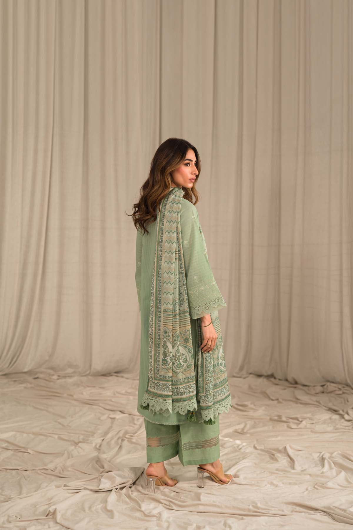 Sahar | Mirage Spring Luxury 24 | Textured Lawn 3 Piece (Embroidered) - Maria Faisal