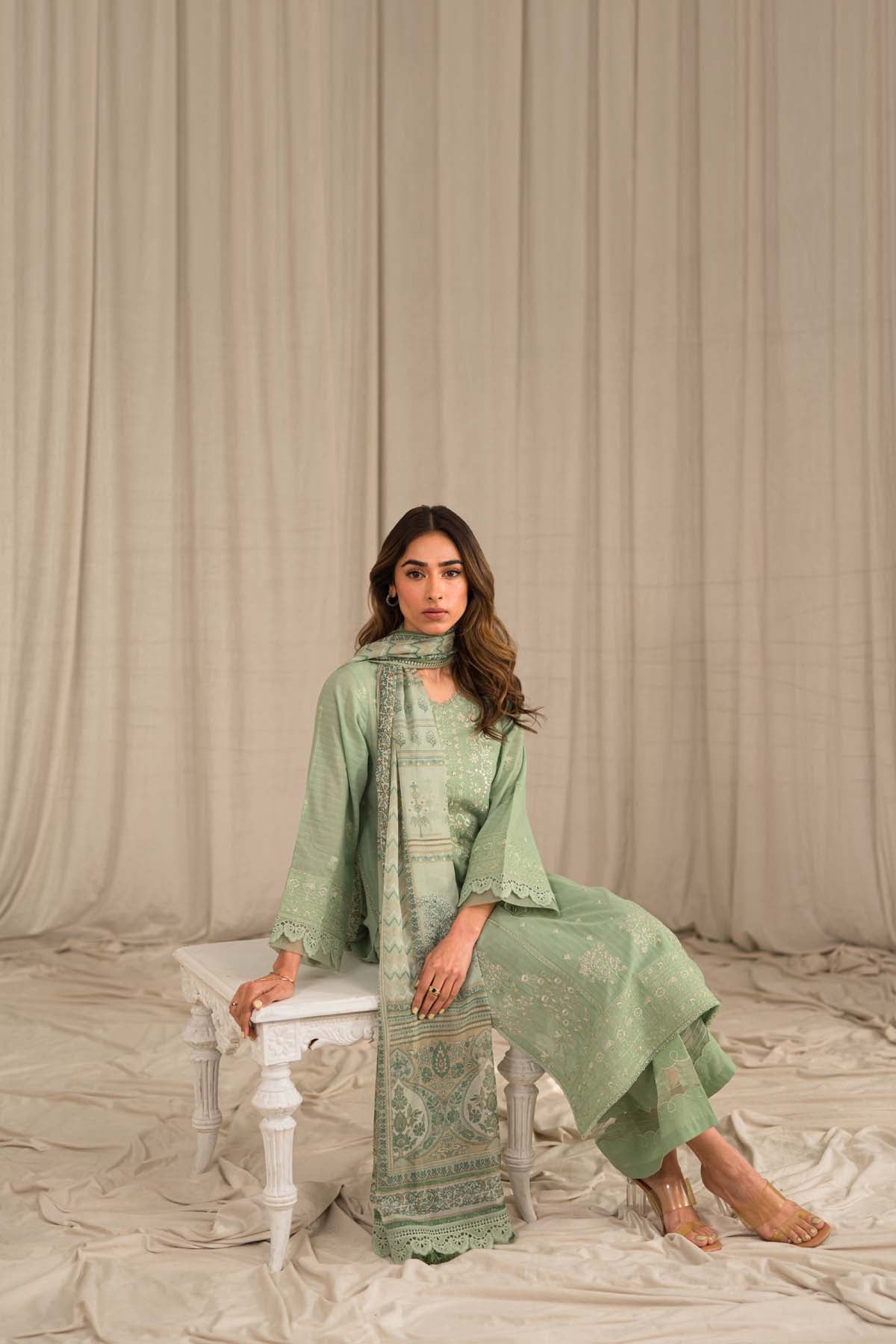 Sahar | Mirage Spring Luxury 24 | Textured Lawn 3 Piece (Embroidered) - Waniyas