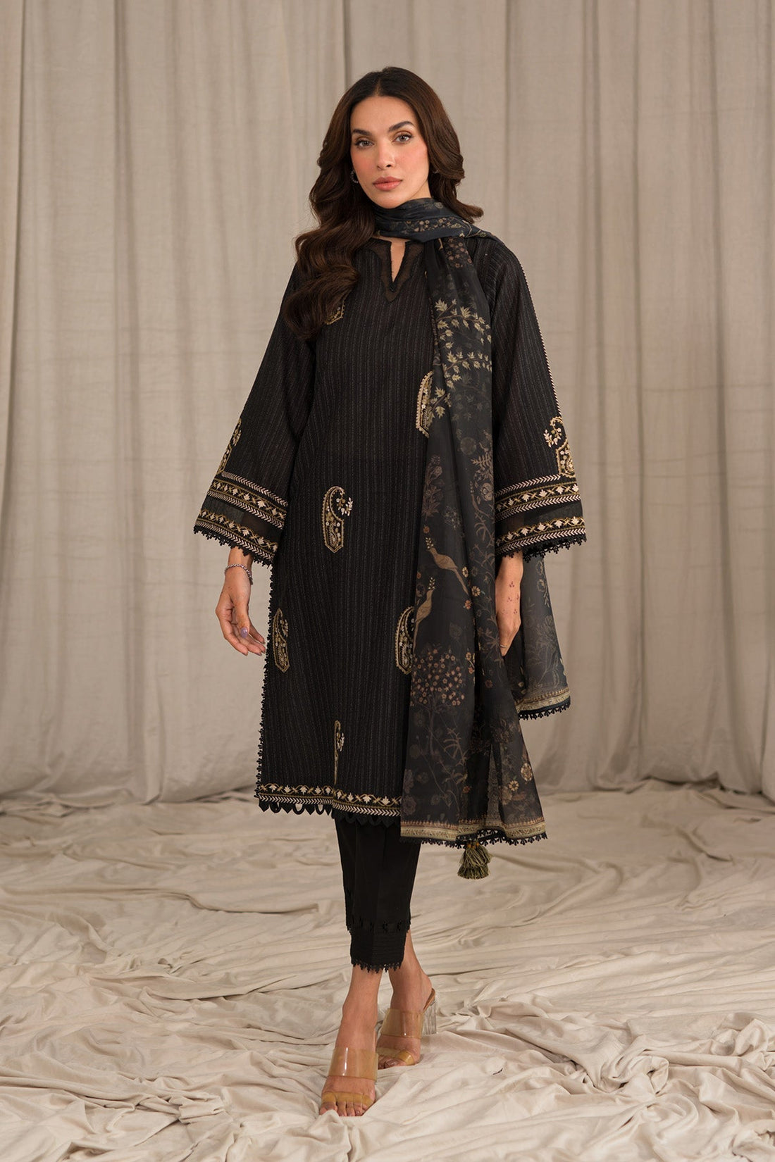 Sahar | Mirage Spring Luxury 24 | Textured Lawn 3 Piece (Embroidered) - Waniyas