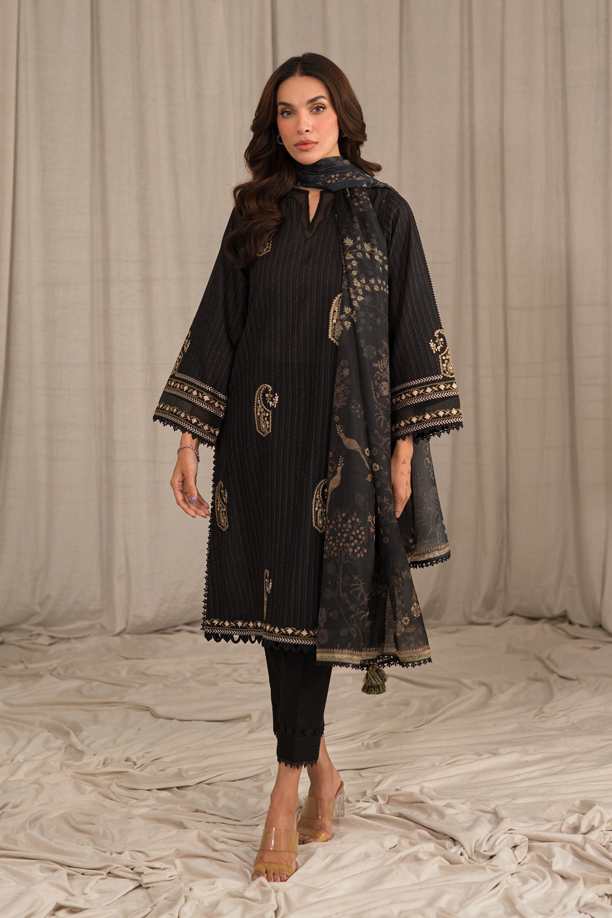 Sahar | Mirage Spring Luxury 24 | Textured Lawn 3 Piece (Embroidered) - Maria Faisal